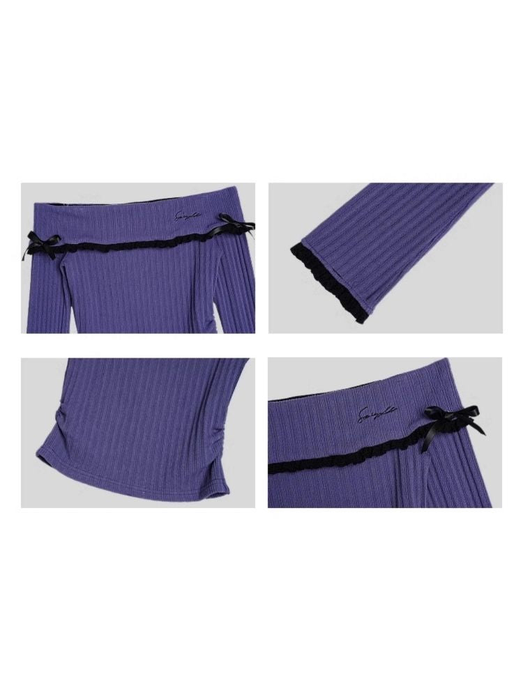 One Shoulder Long Sleeve T-Shirt【s0000006495】