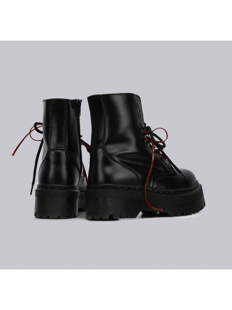 Platform black short boots【s0000004476】