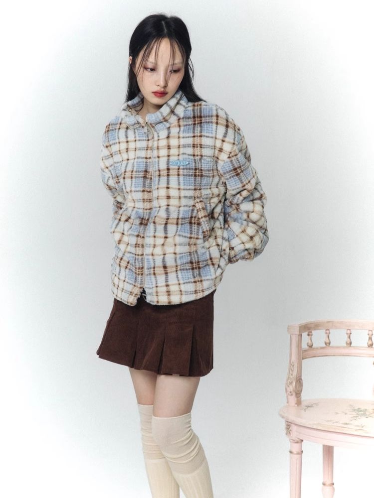 Soft Plaid Plush Thickened Jacket【s0000006242】