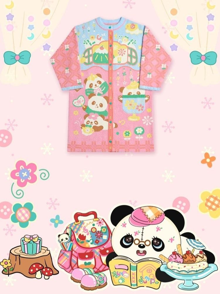 Panda Pile Mink Warm Sweater Cardigan【s0000006112】