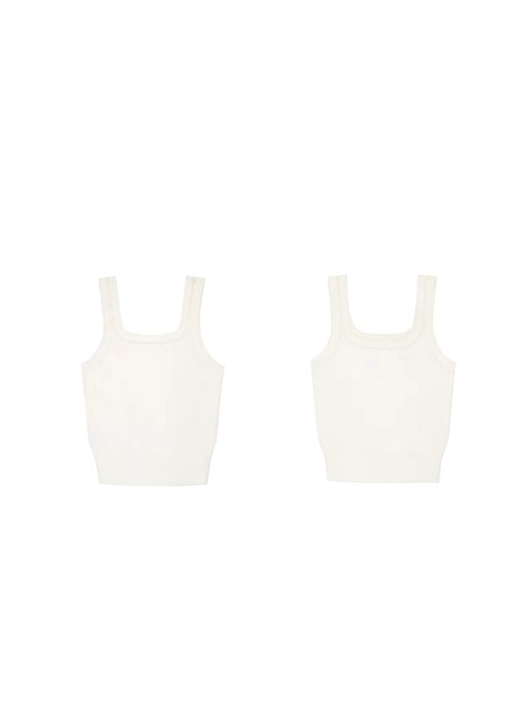 White strappy tank tops【s0000007526】