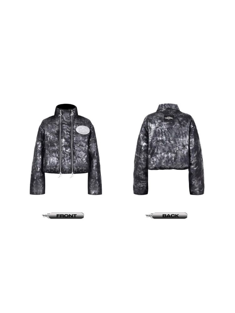 구조 짧은 높은 목 젠더 Y2K Kotton Jacckt 【S0000004832】