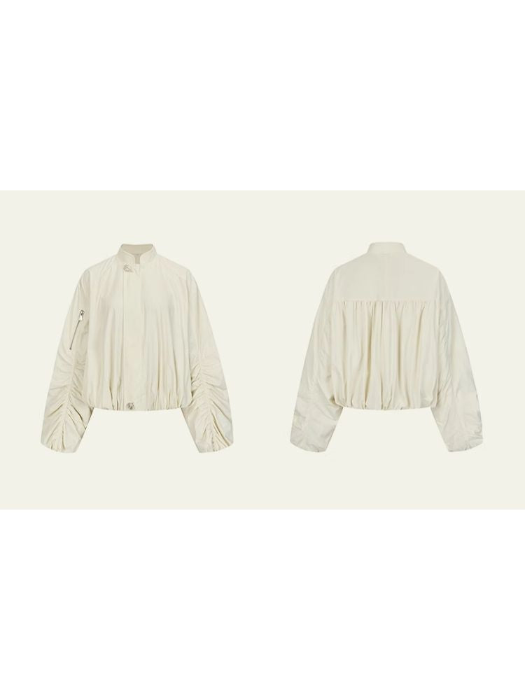 Lightweight Pleated Casual Short Jacket【s0000006393】