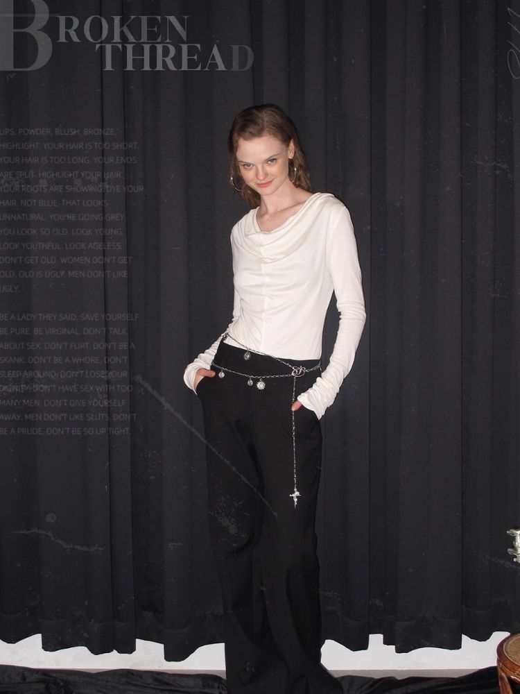 Line deconstruction tailoring draping original minimalist suit pants【s0000006444】