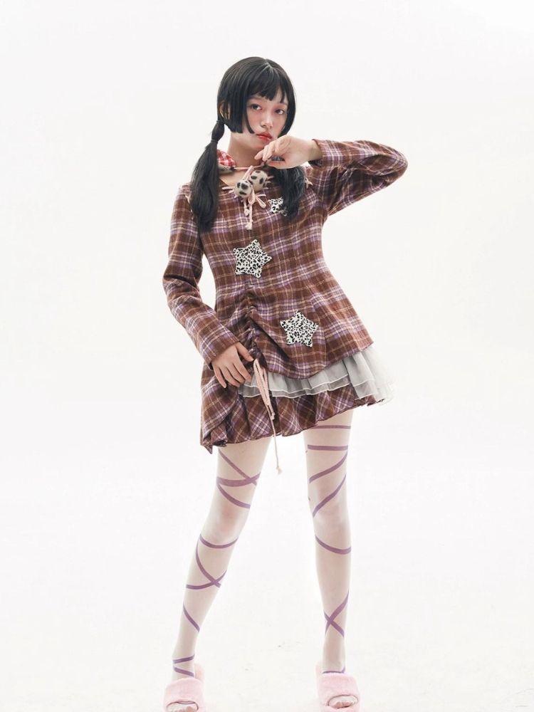 Retro sweet cute cake skirt Y2K Spice Girls niche dress【s0000004265】