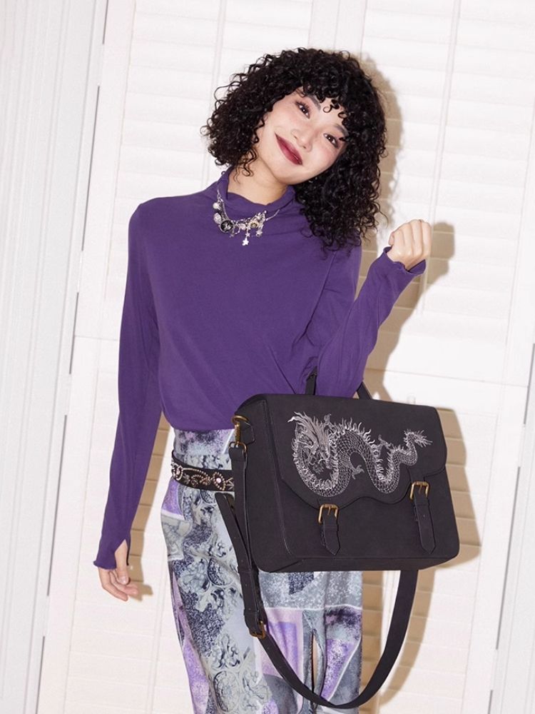 Dragon Line Sense Embroidery Small Backpack【s0000005130】