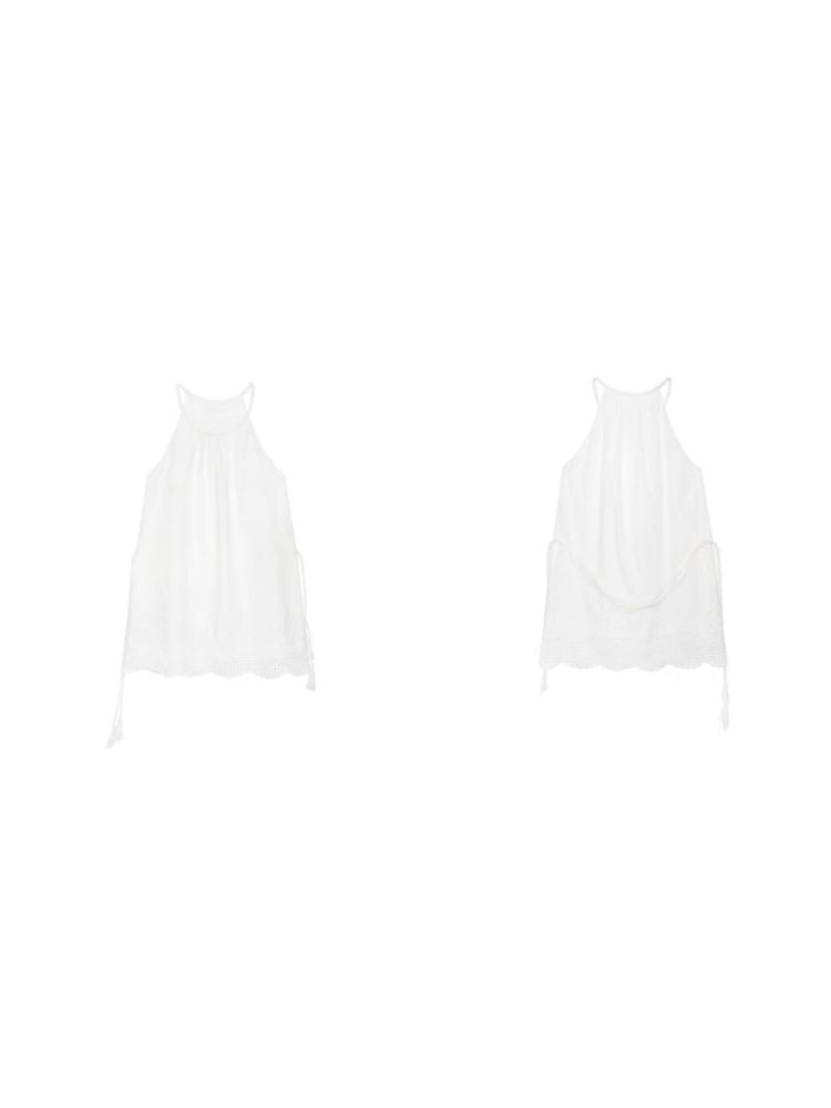 French Strapless Hanging Neck Top【s0000007529】