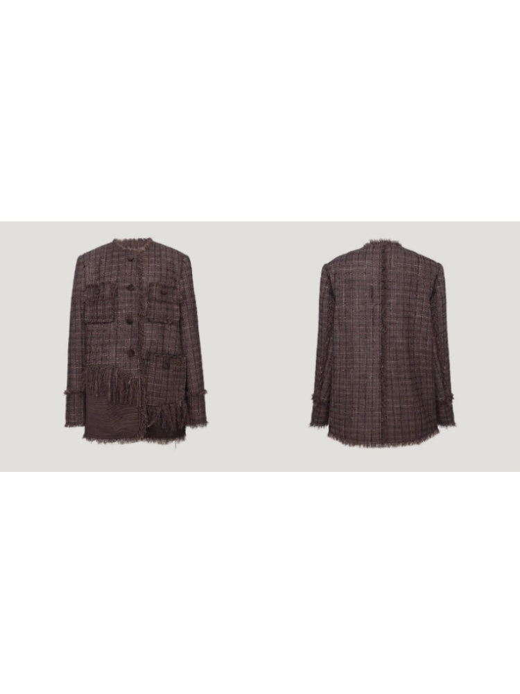 Tweed Loose Tassel Short Coat【s0000004389】