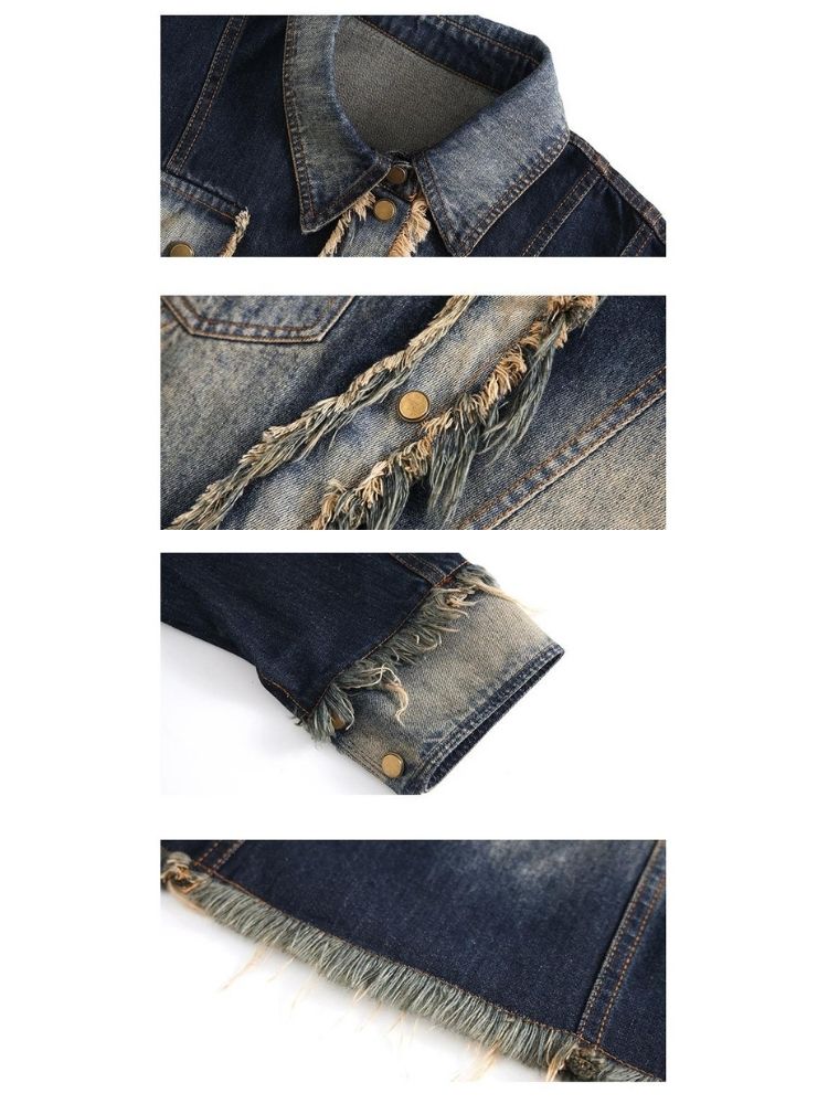 Denim blouse jacket and skirt【s0000004060】