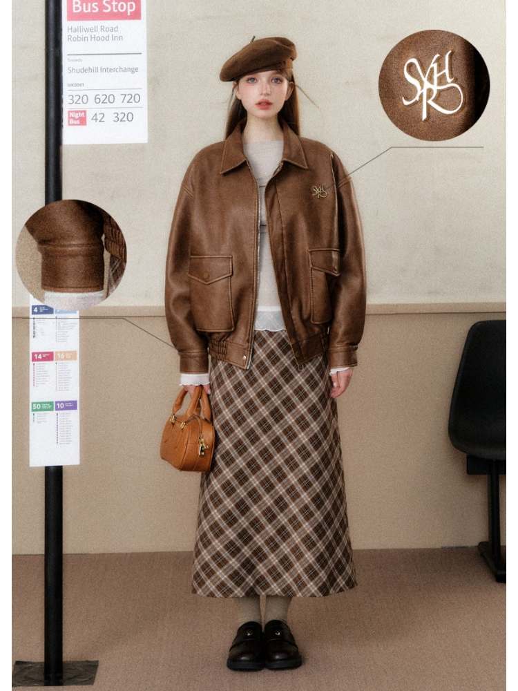 American Retro PU Leather Jacket【s0000006482】