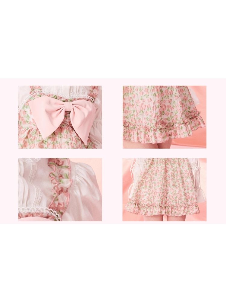 Sweet Princess halter jacquard skirt【s0000006961】