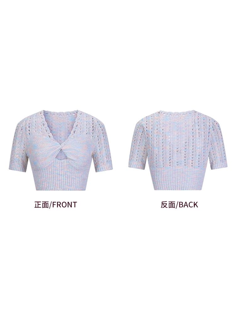 Twisted Hollow Out Knit Sweater【s0000006610】