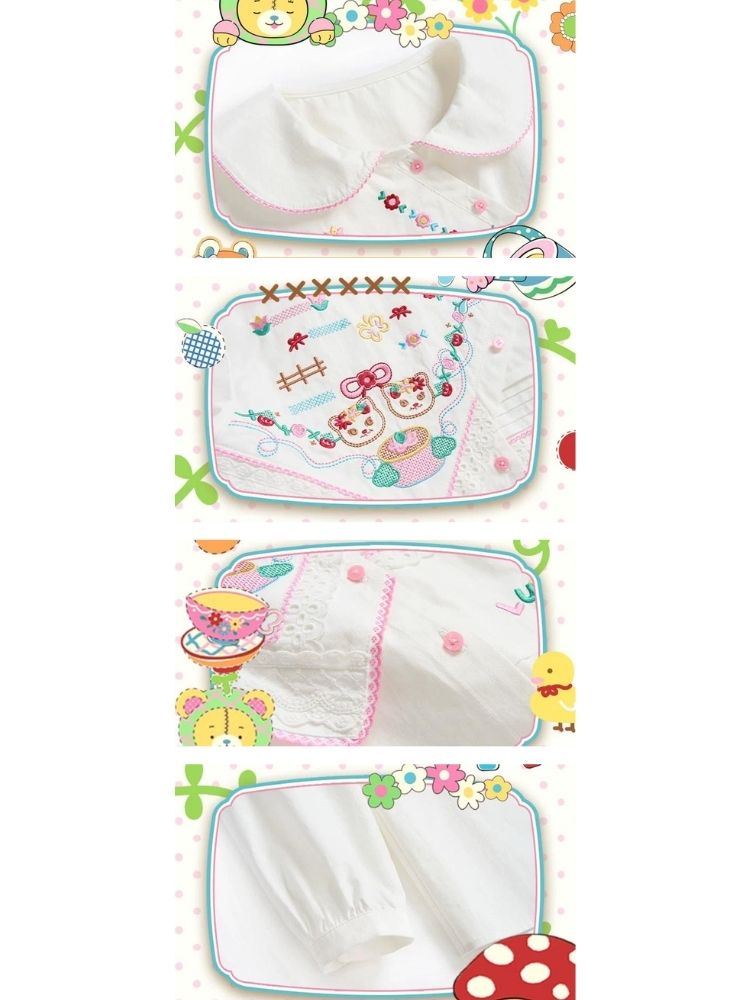 Doll collar long-sleeved shirt【s0000003324】