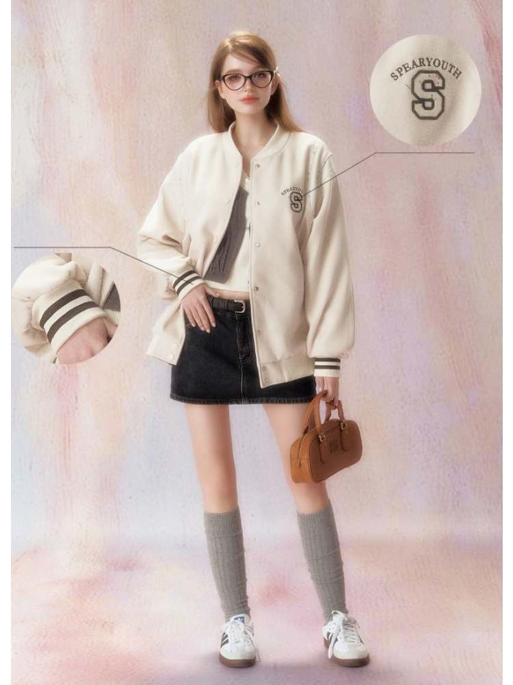 Floral Splicing Baseball Jacket【s0000006476】