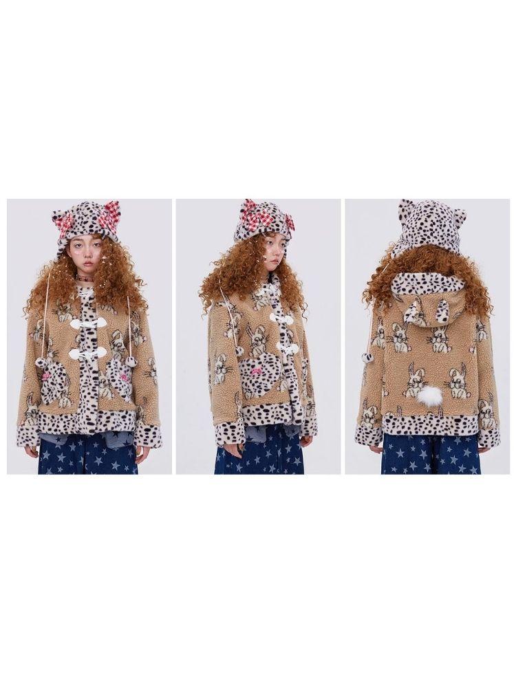 Rabbit ears hooded coat【s0000004038】