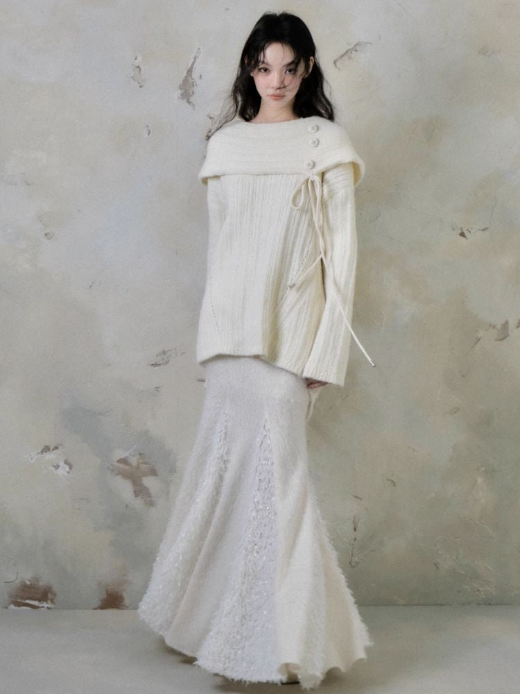 One shoulder design knit【s0000005550】