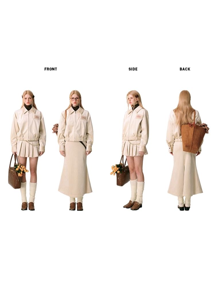 Lapel Jacket Half Skirt Two Piece Set【s0000005608】