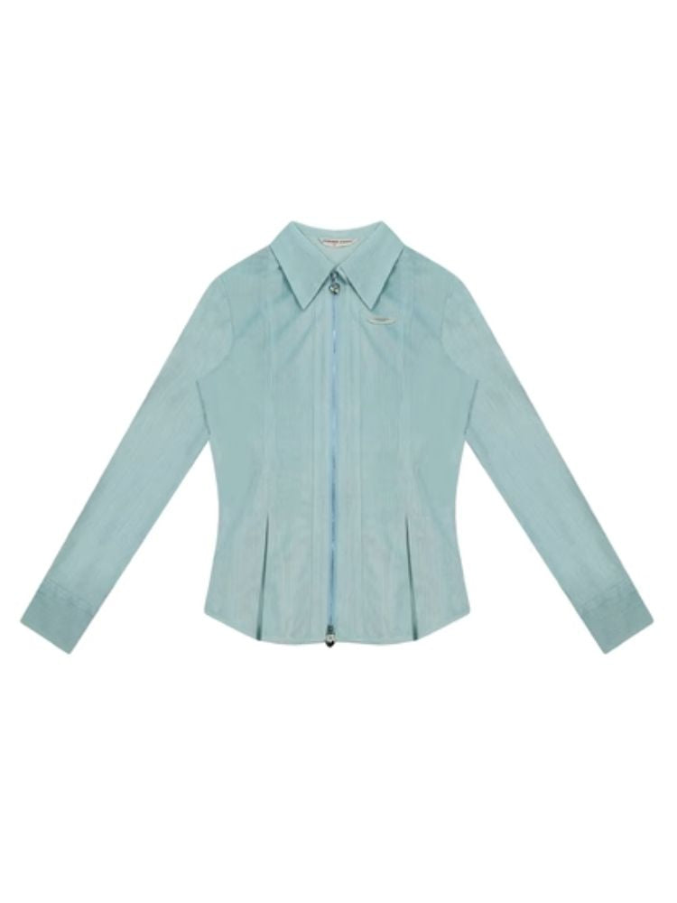 Slim thin long-sleeved blouse【s0000006150】