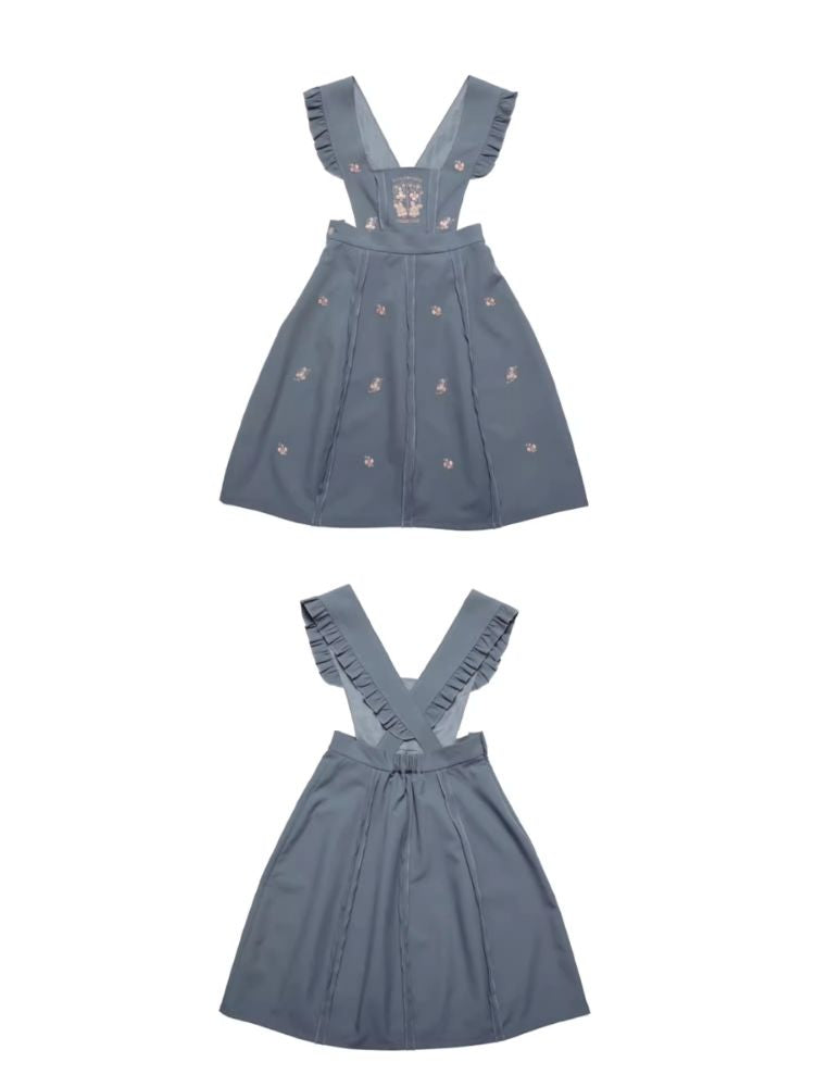 Misty Blue Vintage Niche Dress【s0000006928】