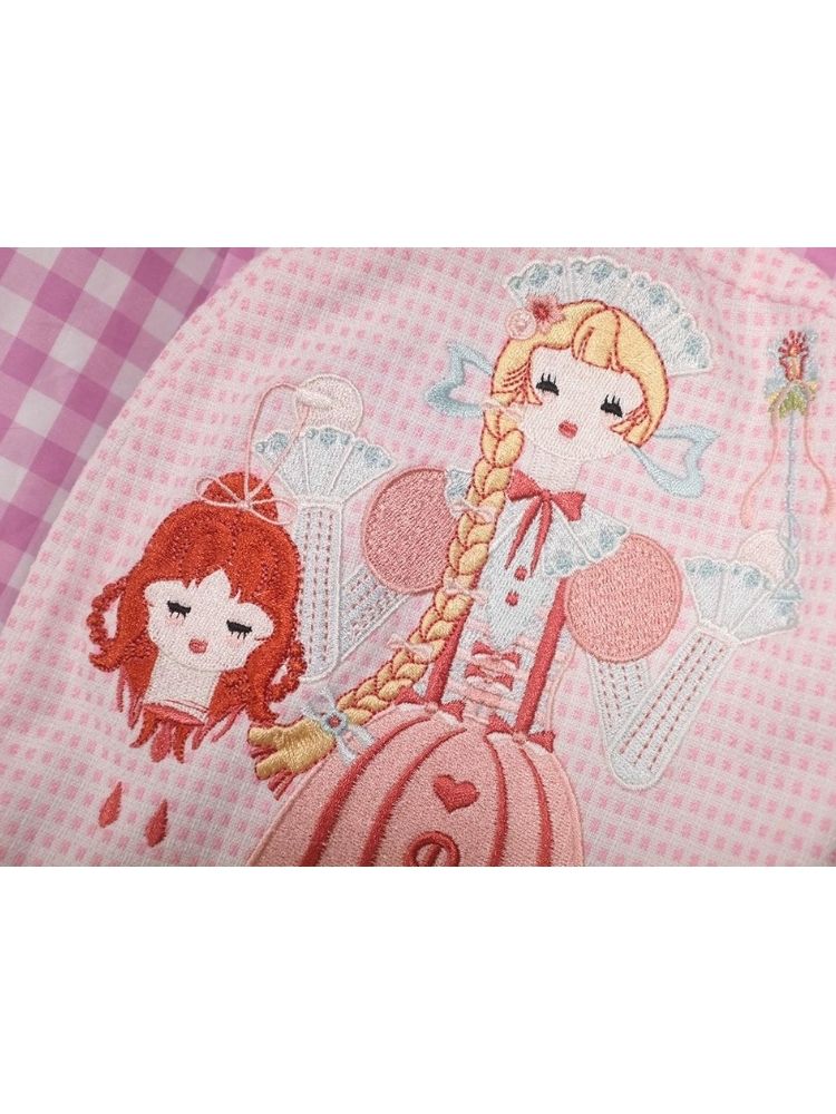 Flower bud plaid suspender dress【s0000003611】