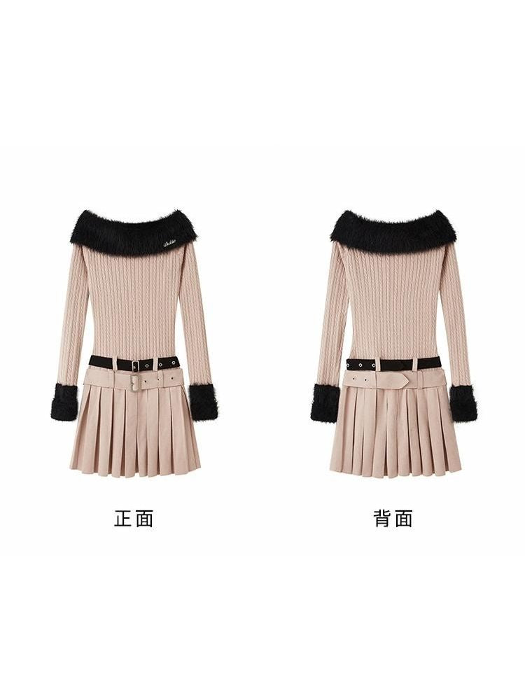 Double belt knit skirt【s0000003284】