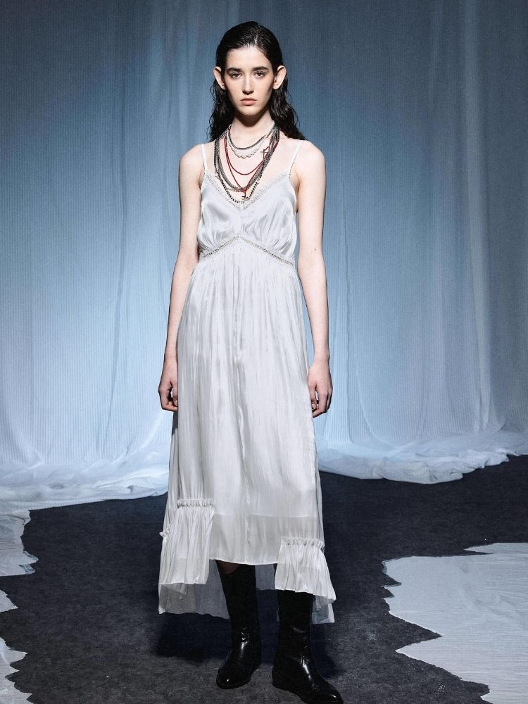 patchwork halter maxi dress Camelia Maxi