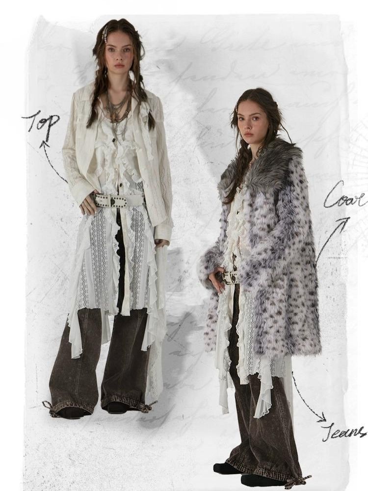 Ruffle Lace Irregular Halter Dress【s0000005756】