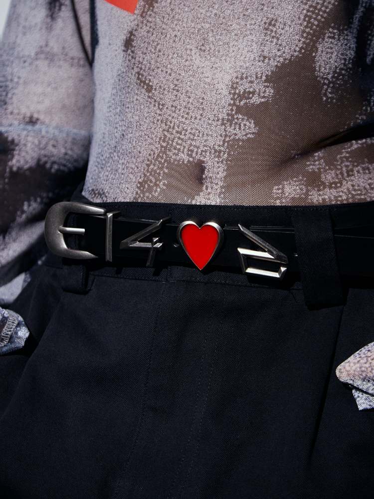 X 402E PHOTO Cowhide Limited Belt【s0000006742】