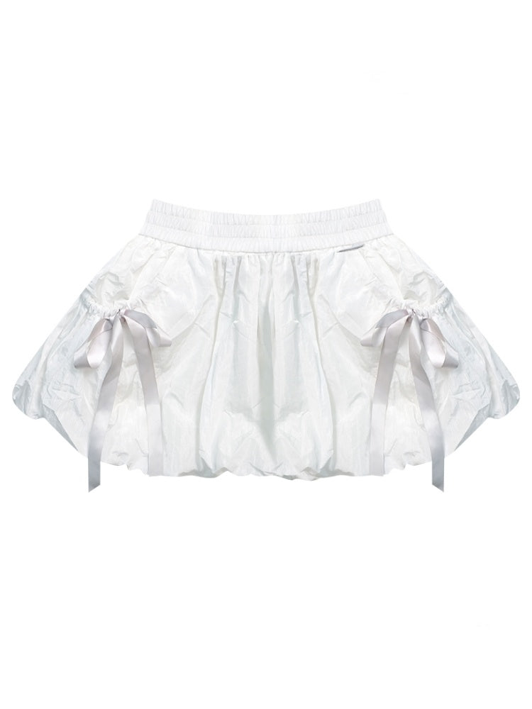 Bow High Waist A-Line Bud Mini Skirt【s0000011919】