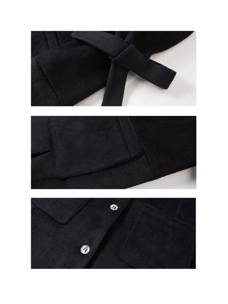 Wool Bow French Long Tweed Jacket【s0000005610】