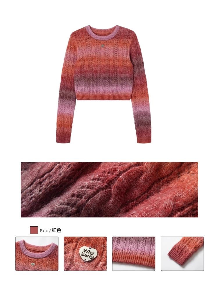 Colorful Long Sleeve Knit Sweater【s0000006198】