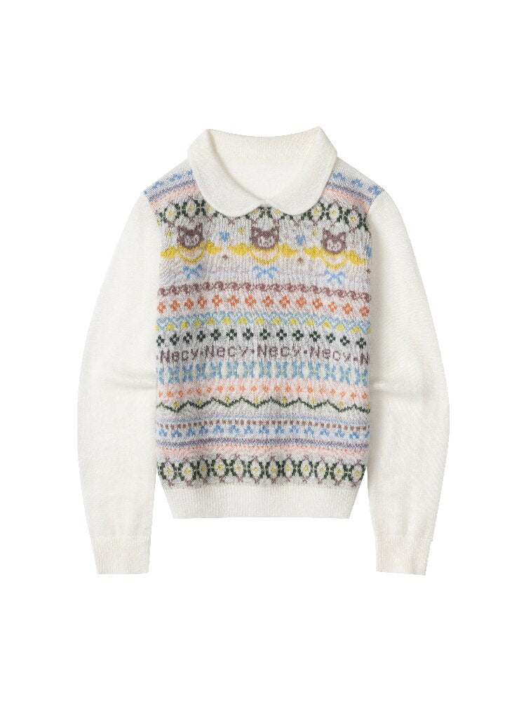 Fair Isle Jacquard Knit Vest Set【s0000015864】