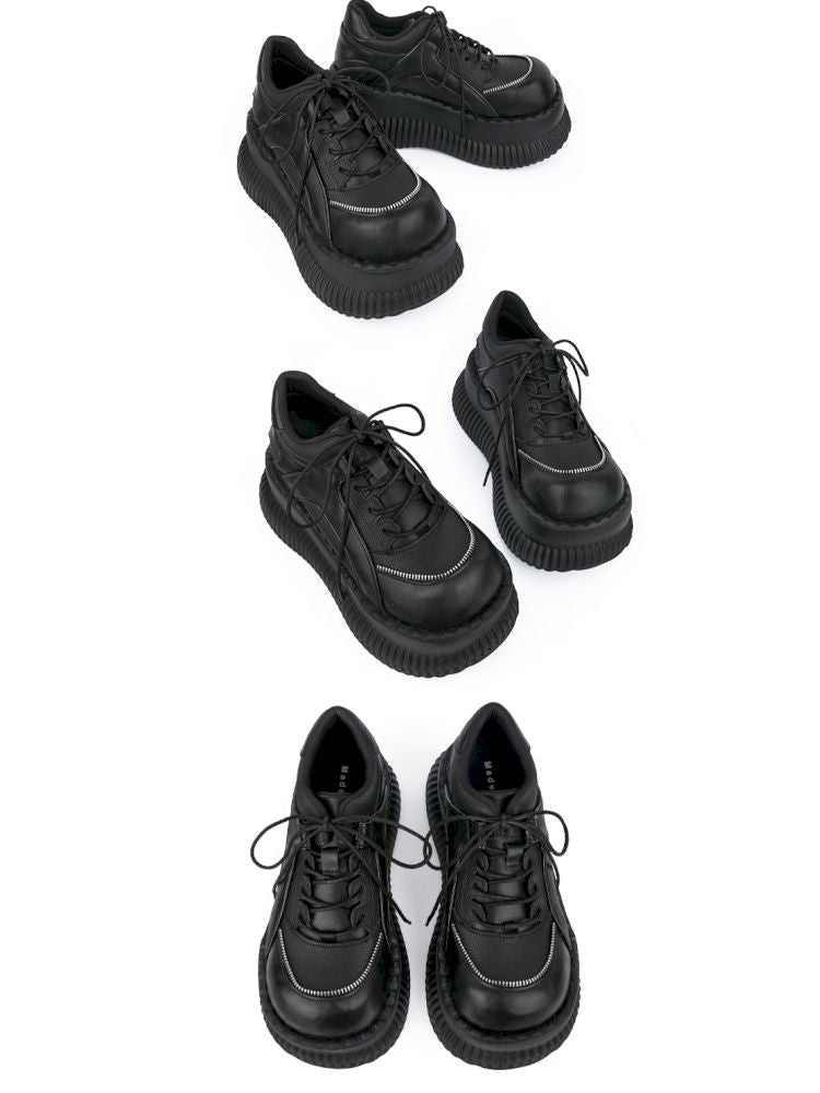 Gothic subculture lace up thick bottom shoes【s0000013710】