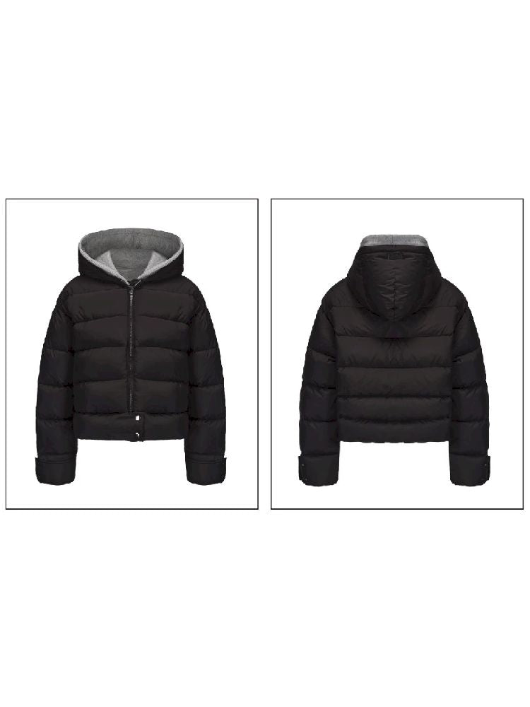 False Two-piece Sweatshirt Removable Down Jacke【s0000010937】