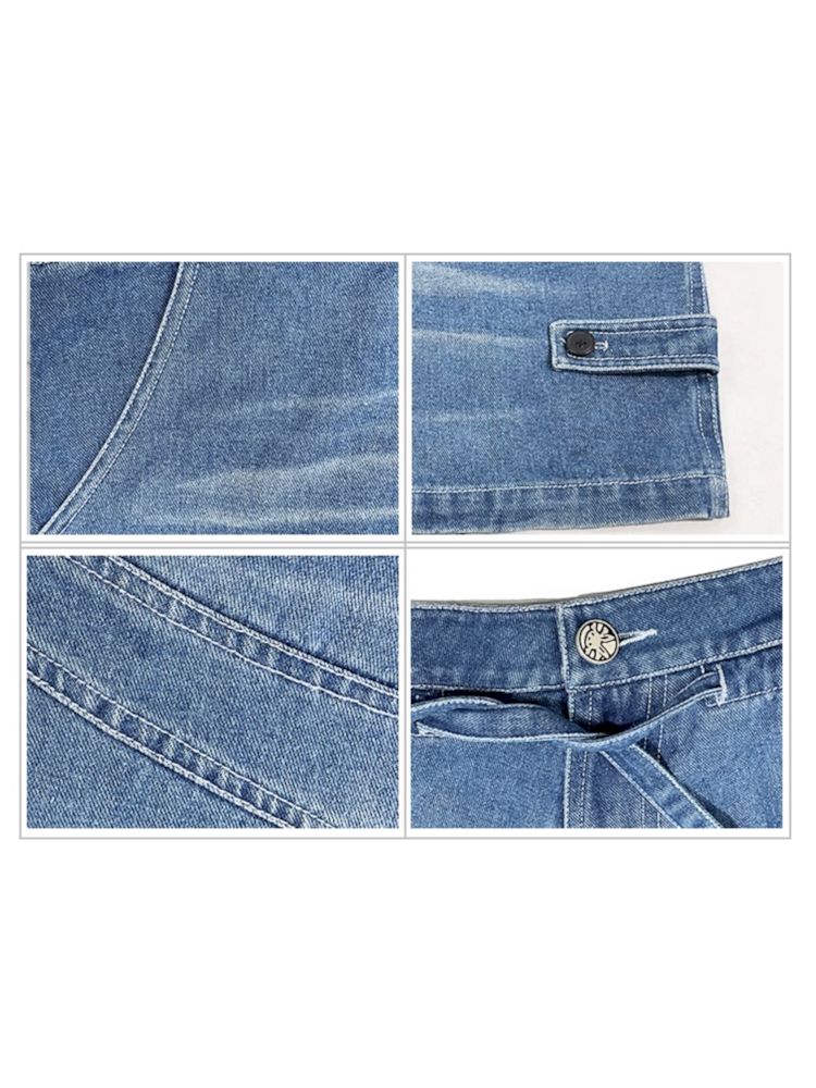 Lace-up wide-leg jeans【s0000008225】