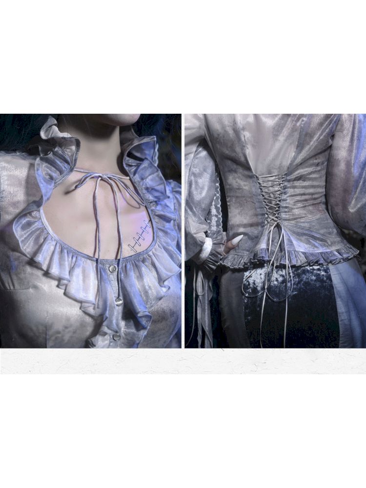 Chiffon Tie-Dye Shirt Top【s0000010043】