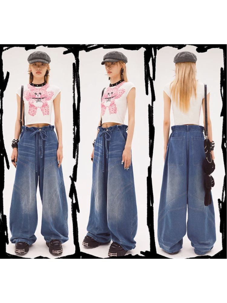 Pink Bunny Print T-Shirt【s0000008213】