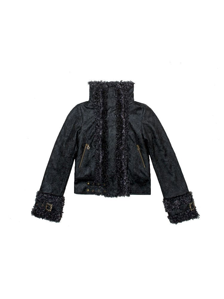 Padded Straight Leather Jacket【s0000011261】