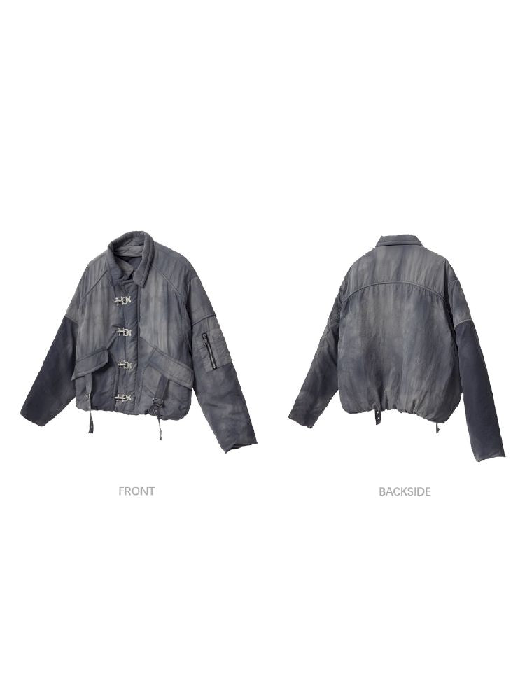 Airplane Button Short Cotton Jacket【s0000011347】