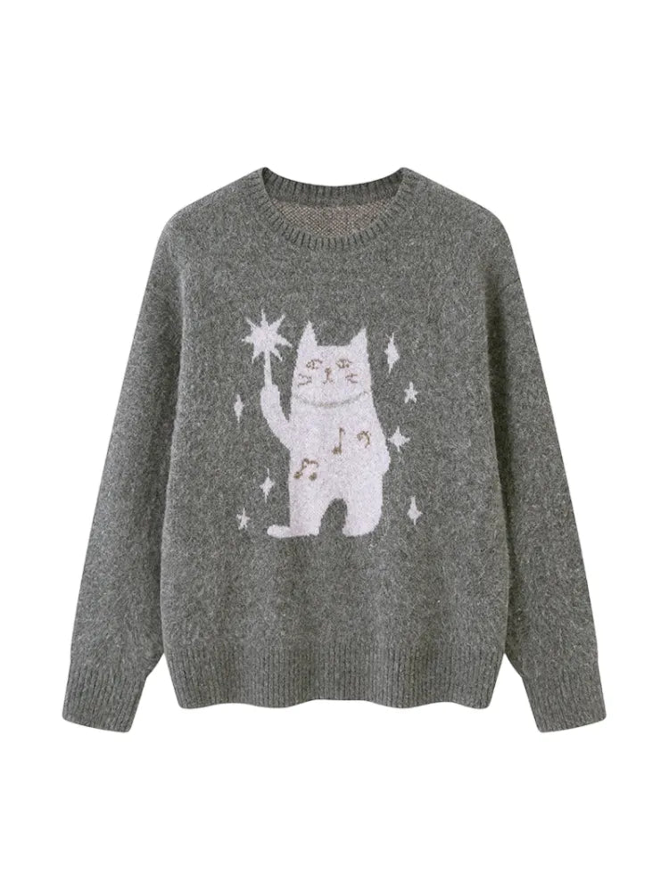 Relaxed-Fit Soft Pullover Knit Sweater【s0000014054】