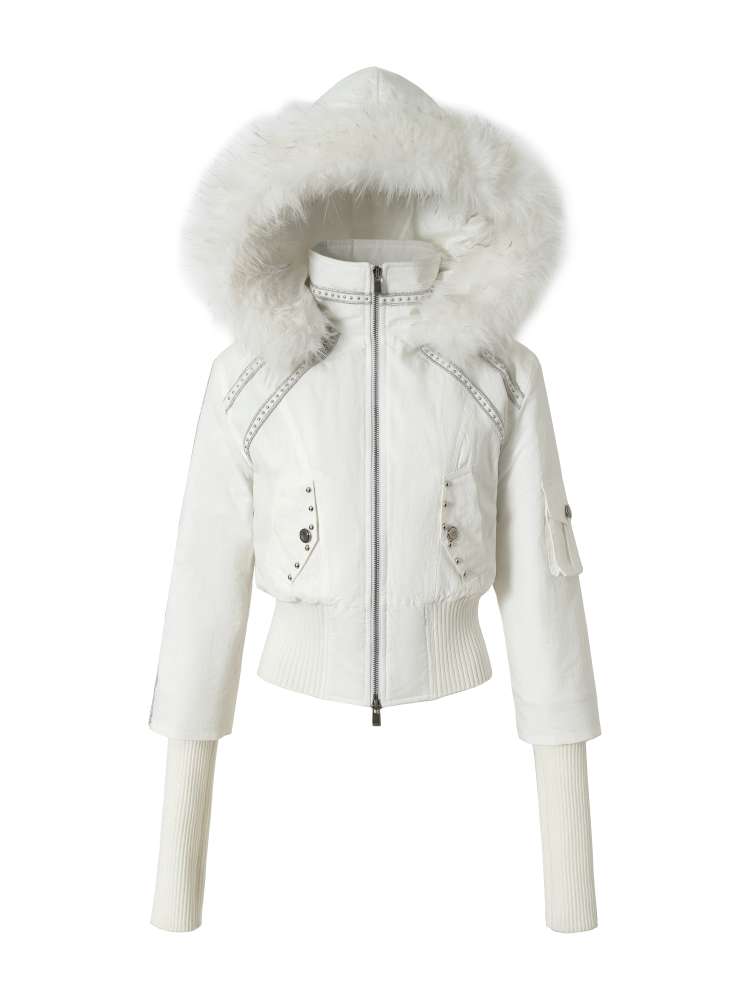 Street Punk Fur Hooded Padded Jacket【s0000014922】