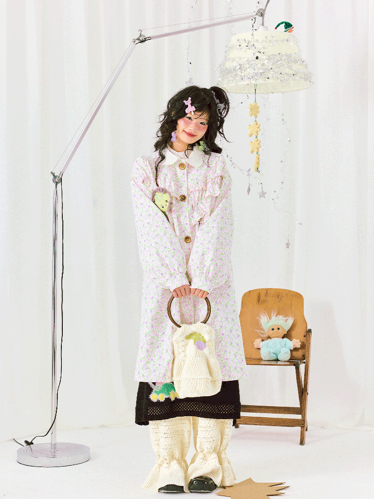 Doll Collar Long Sleeve Trench Coat【s0000011940】