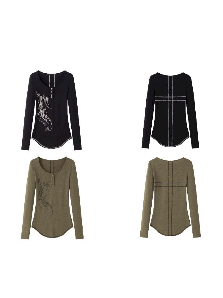 Thin Sweater Long Sleeve T【s0000011233】