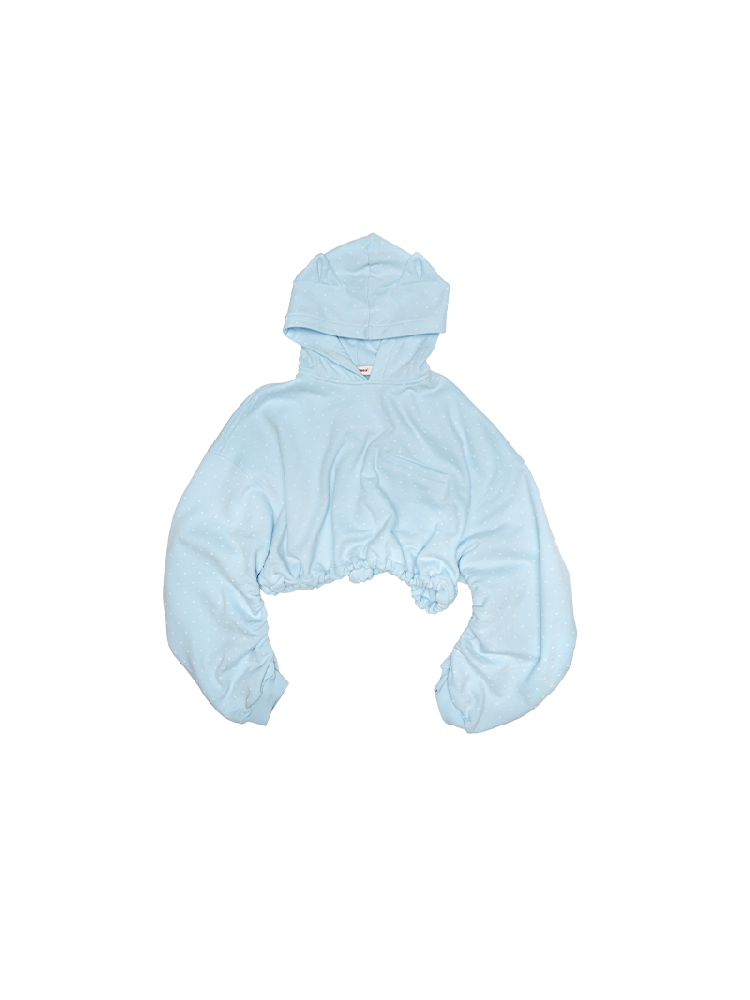 Cat Ears Short Heavyweight Hooded Sweatshirt【s0000011584】
