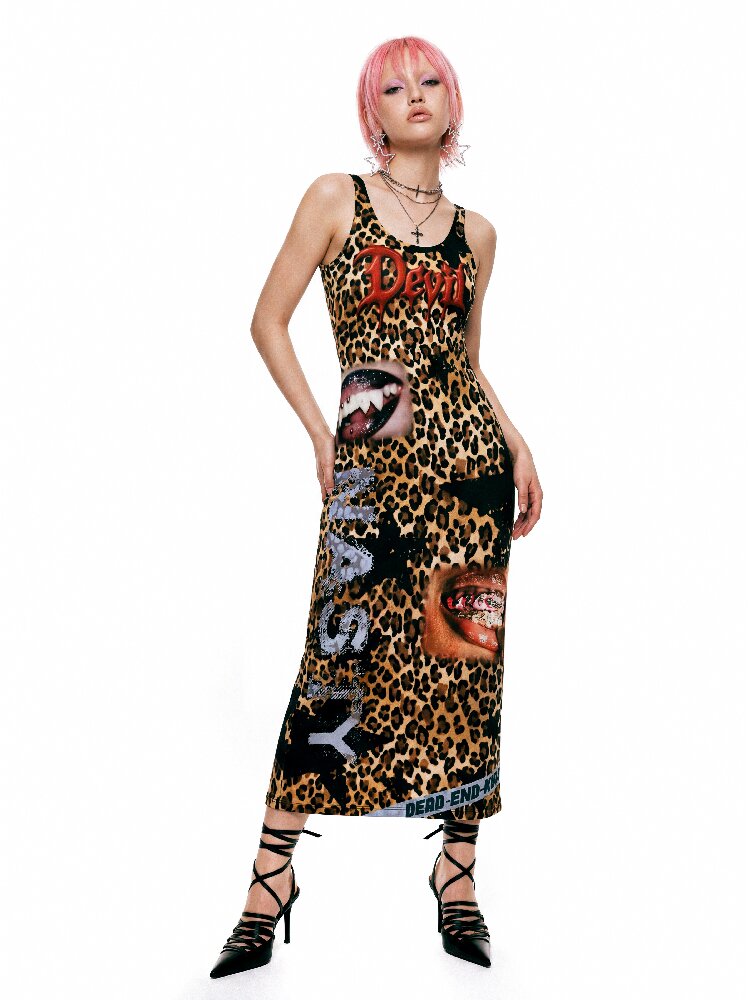 Leopard Print Slimming Tank Dress【s0000017404】 leopard【presale】 / S