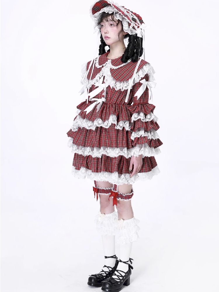 Plaid Short Sleeve Dress【s0000012195】