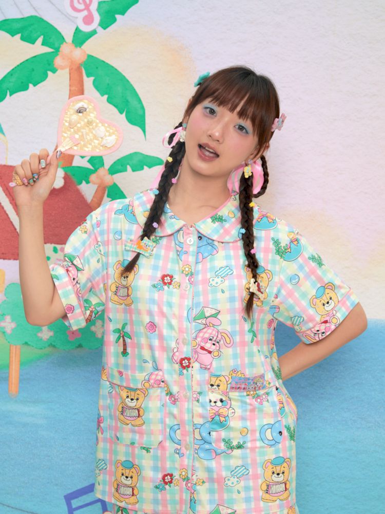 Soft Milk Silk Animal Print Pajama Set【s0000009068】