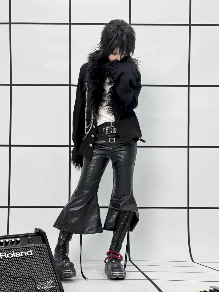 Triple Belt Flared Eight Pants【s0000012172】