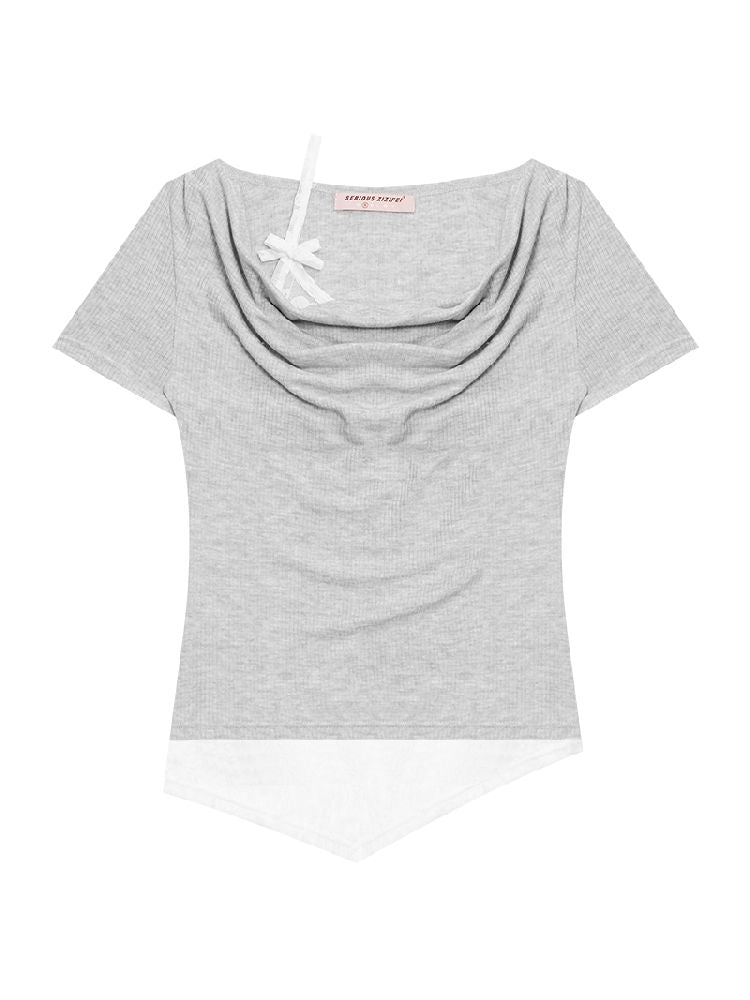 Lace Straps Short Sleeve T-shirt【s0000012254】