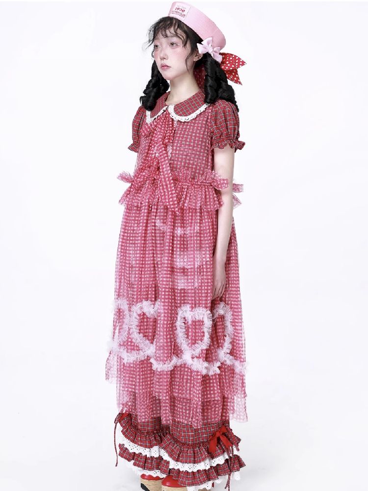 Retro Mesh Hooded Dress【s0000012194】